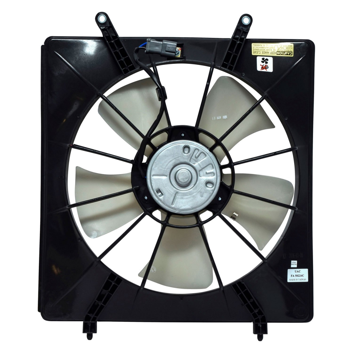 FA50224C White Condenser & Radiator Fan Assembly for 1999 Honda Odyssey - Plastic