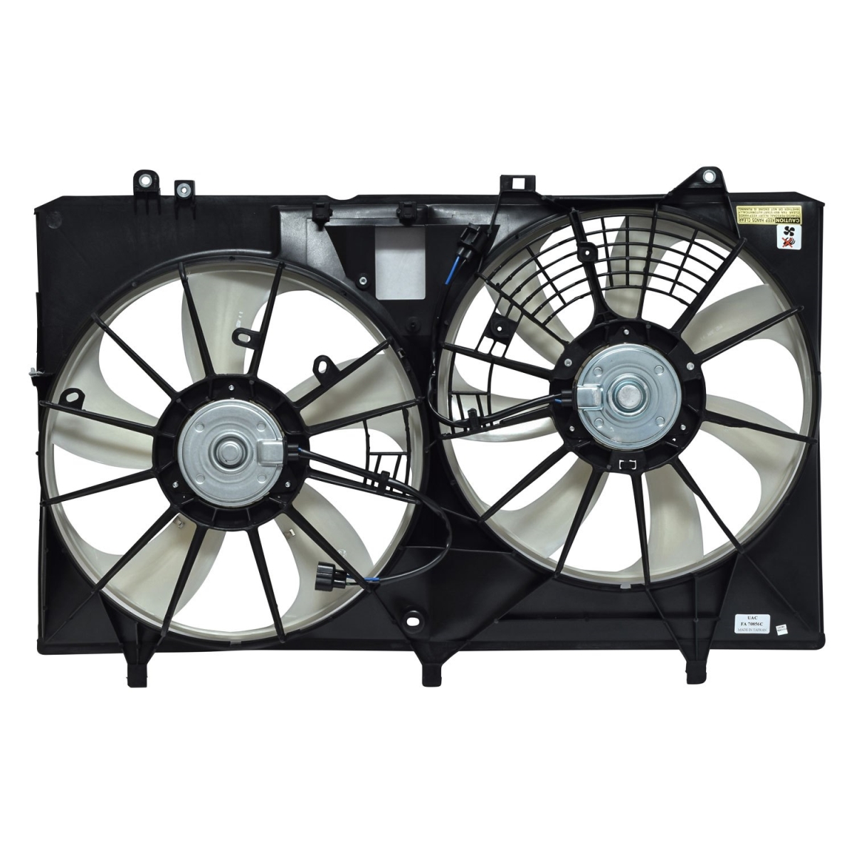 FA70856C White Dual Radiator & Condenser Fan Assembly for 2010-2015 Lexus RX3502 - Plastic