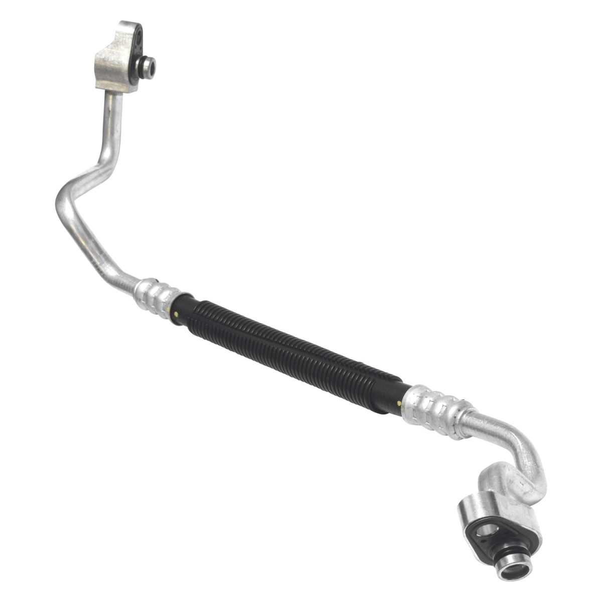 HA112387C Black & Natural Air Conditioning Discharge & Liquid Hose Assemblies for 1988-2007 Kenworth T600A - Aluminum & Rubber