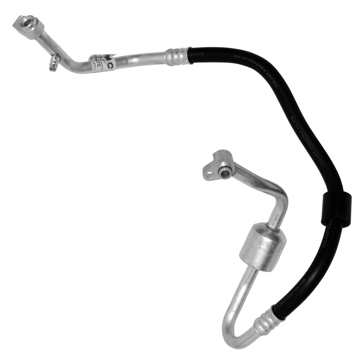 HA112417C Black & Natural Air Conditioners Suction Line Hose Assembly for 2013-2016 Ford Escape - Aluminum & Rubber