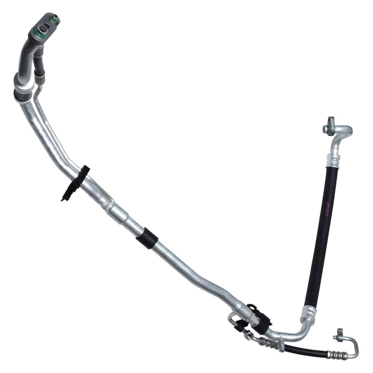 HA112524C Black & Natural Air Conditioning Discharge & Liquid Hose Assemblies for 2012 Hyundai Azera - Aluminum & Rubber