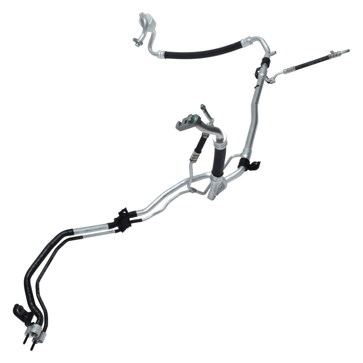 HA112571C Black & Natural Discharge & Liquid Hose Assemblies for 2013-2015 Hyundai Santa FE - Aluminum & Rubber