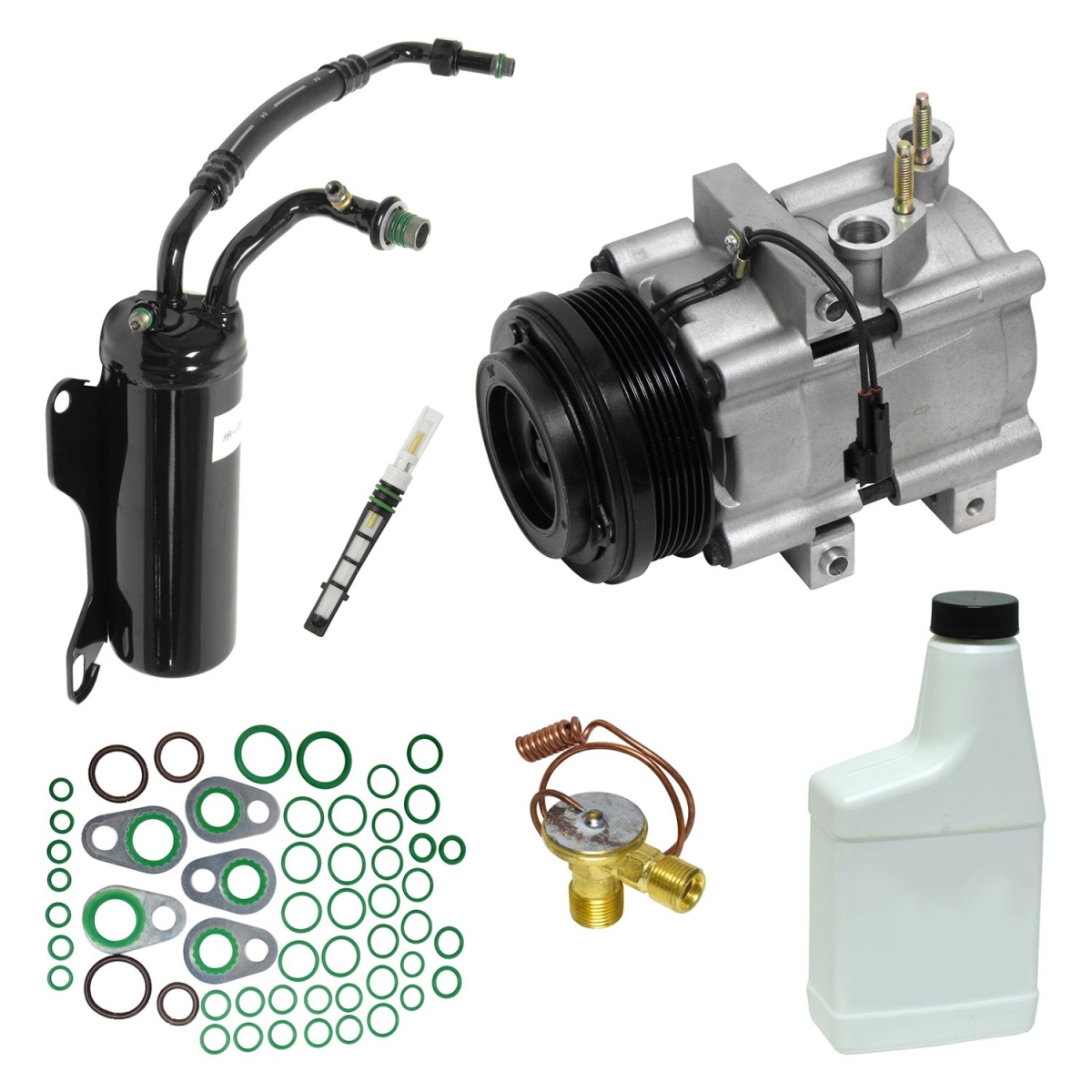 KT5925 Air Conditioners Compressor & Component Kit for 2008 Ford E-150