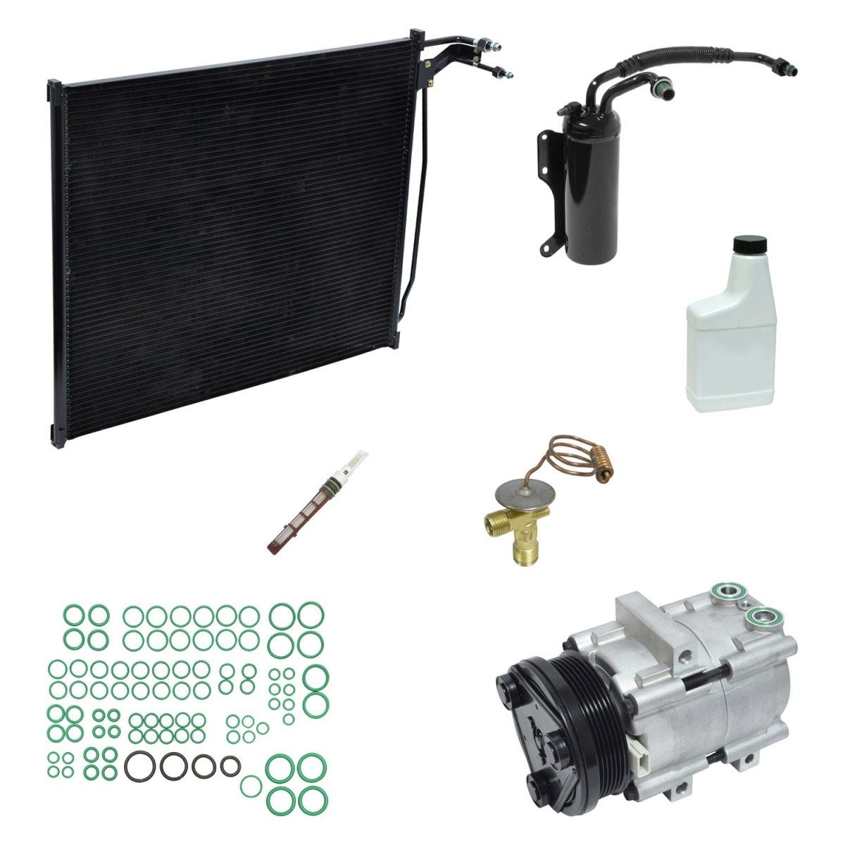 KT1544A Air Conditioners Compressor & Component Kit for 1997 Ford E-150 Econoline Club Wagon