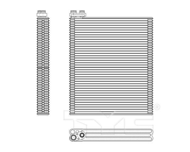 97135 A&C Evaporator Core for 2015-2019 Lexus RC F - Front