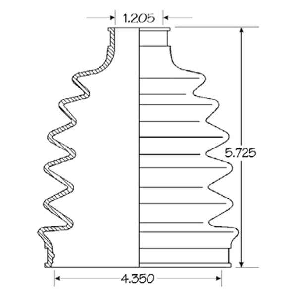 86-2207D CV Boot Kit for 2003-2006 GMC H2