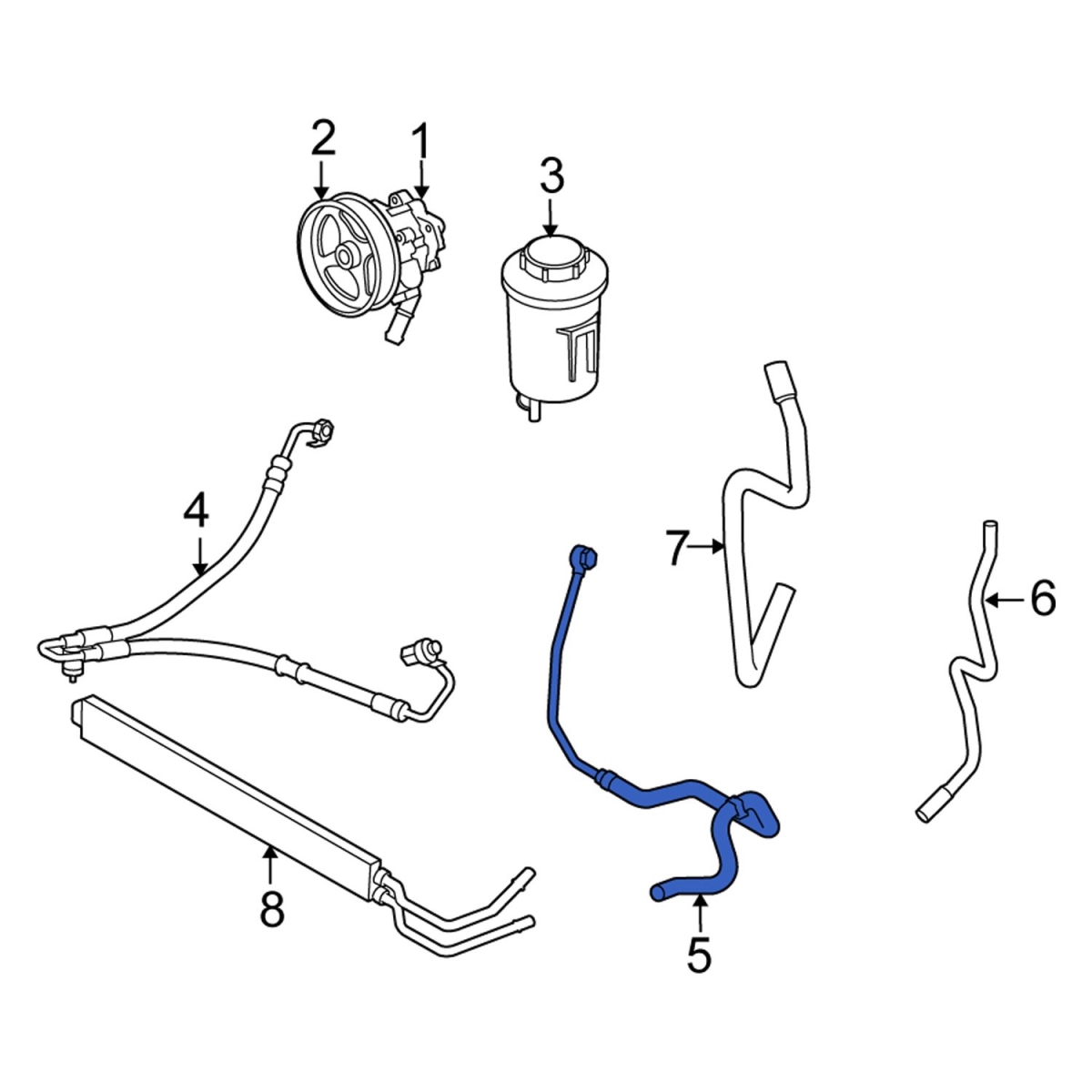 Power Steering Hose for 2006-2009 Land Rover Range Rover