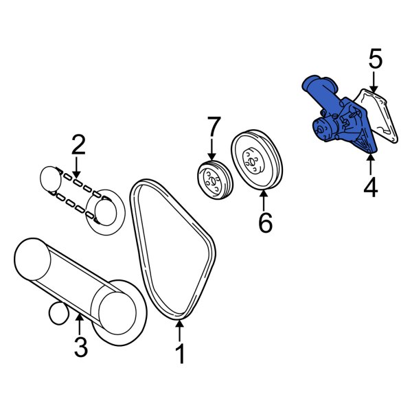 Engine Water Pump for 1995-1999 Hyundai Accent