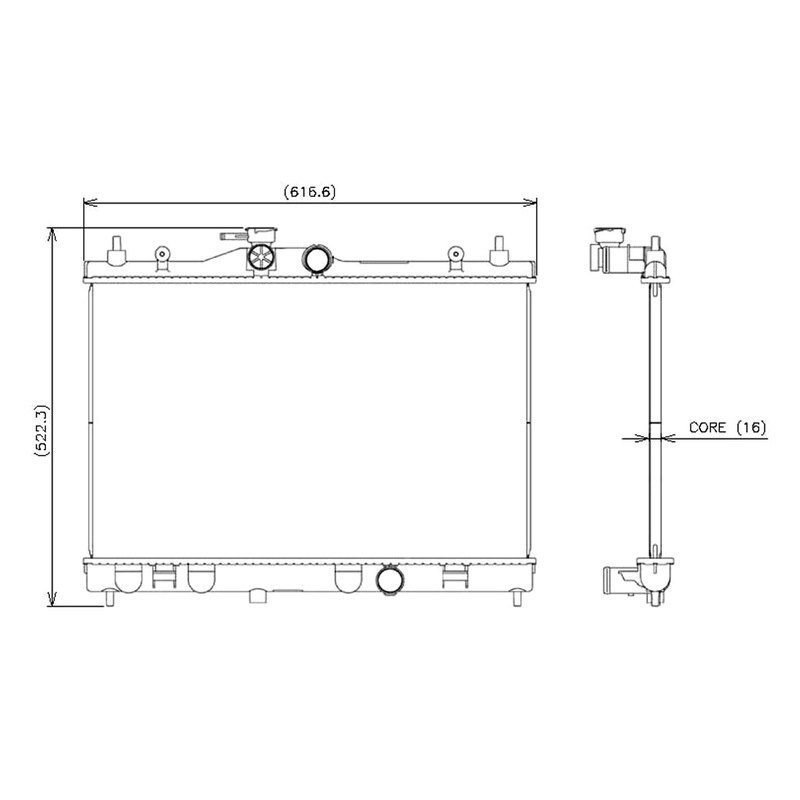 221-3413 Engine Coolant Radiator for 2009-2014 Cube Nissan