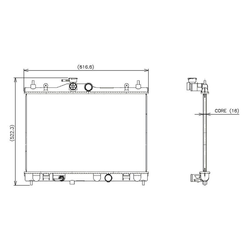 221-3418 Engine Coolant Radiator for 2007-2012 Versa Nissan