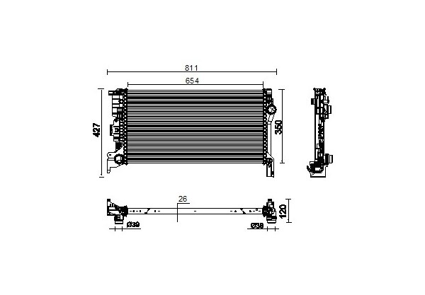 CR2335000P Radiator for 2019 Volvo S60