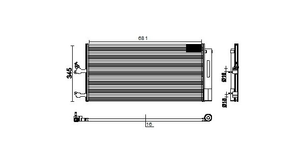 AC942000P A&C Condenser for 2018-2019 Volvo XC60