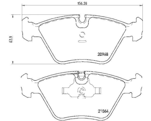 P06012 Disc Brake Pad Set for 1990-1992 BMW 735i - Front