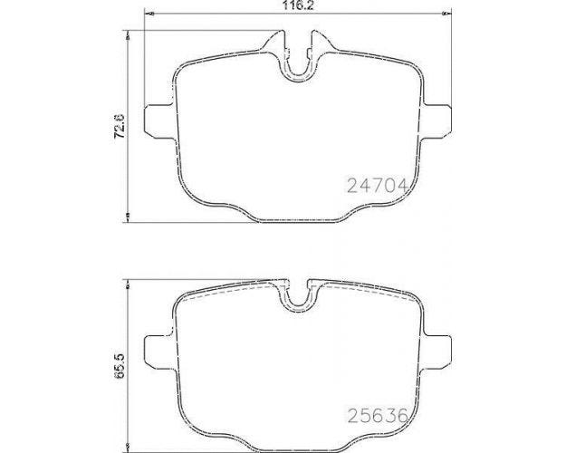 Disc Brake Pad Set for 2017-2020 BMW 540i - Rear