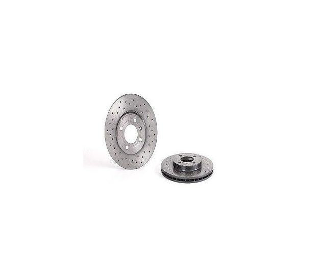 Front Disc Brake Rotor for 1990-1992 Volkswagen Jetta - Grey Cast Iron - Drilled