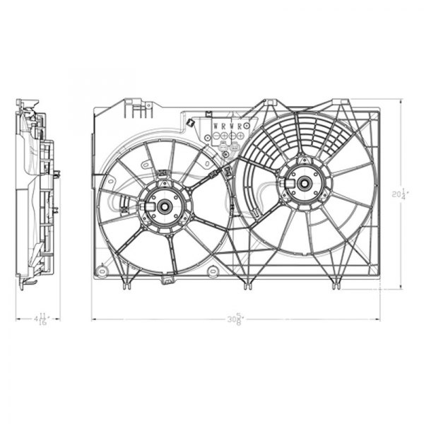 623940 Toyota Sienna Dual Radiator & Condenser Fan Assembly for 2017-2020 Toyota Sienna