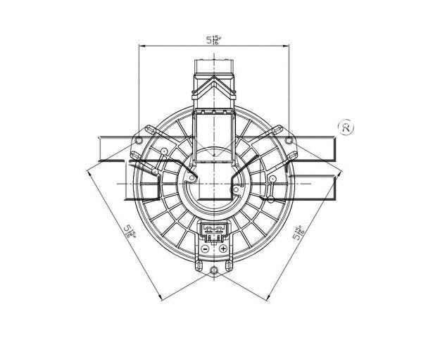 700264 HVAC Blower Motor for 2012-2014 Toyota Yaris - Front