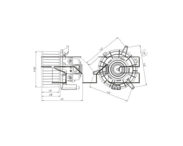 700267 HVAC Blower Motor for 2013-2017 Buick Enclave - Front