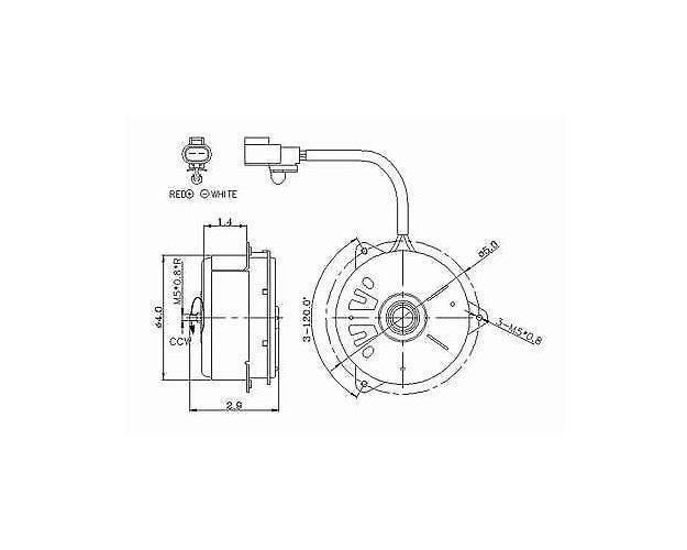 630260 Engine Cooling Fan Motor for 1998-1999 Toyota Corolla - Right