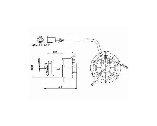 630280 Engine Cooling Fan Motor for 1997-1999 Toyota Camry - Right