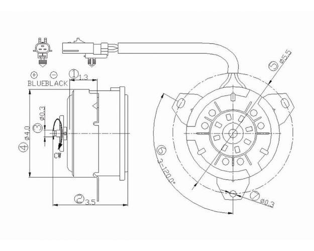 630940 Engine Cooling Fan Motor for 2002-2004 Jeep Liberty