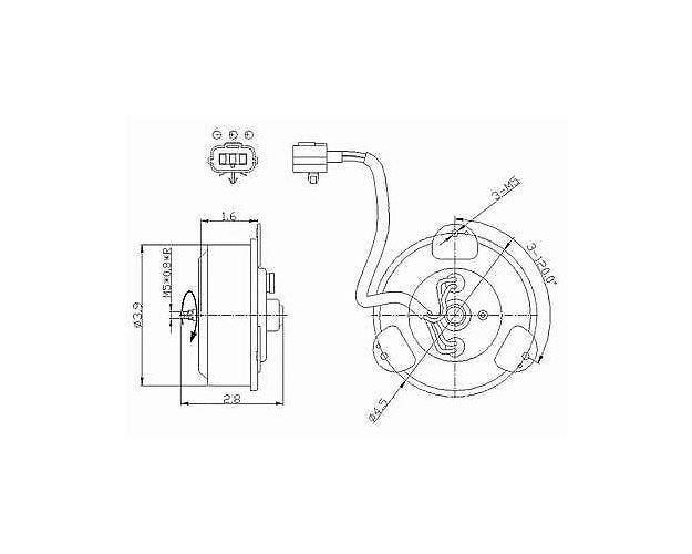 630510 Engine Cooling Fan Motor for 2003-2007 Honda Accord - Left