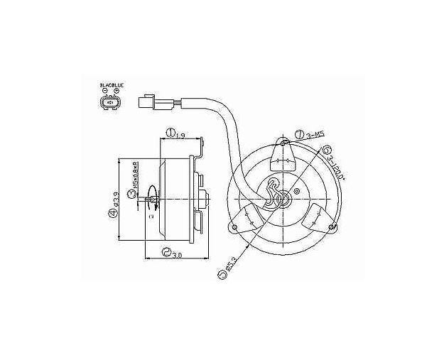 630680 Mitsubishi Montero Sport Right Engine Cooling Fan Motor for 1997-2004 Mitsubishi Montero Sport - Right