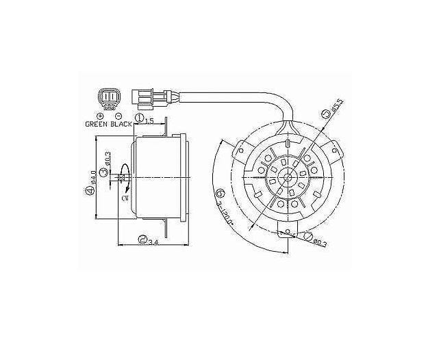 630760 Engine Cooling Fan Motor for 2001-2006 Hyundai Santa Fe - Left