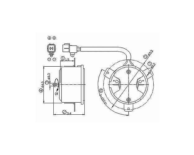 631260 Engine Cooling Fan Motor for 1999-2005 Hyundai Sonata