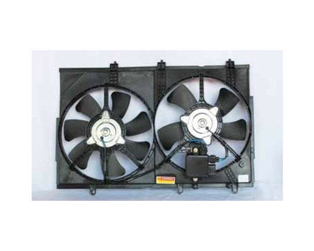 621820 Dual Radiator & Condenser Fan Assembly for 2003-2006 Mitsubishi Outlander