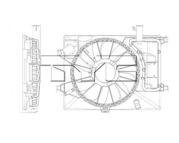 622580 Dual Radiator & Condenser Fan Assembly for 2014-2014 Kia Forte
