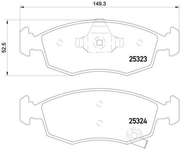 355016231 Brake Pad Set for 2013 Fiat 500