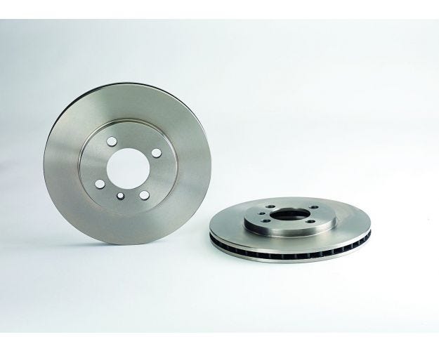 Front Disc Brake Rotor for BMW 325es 325i 325is - Grey Cast Iron - Includes Hardware