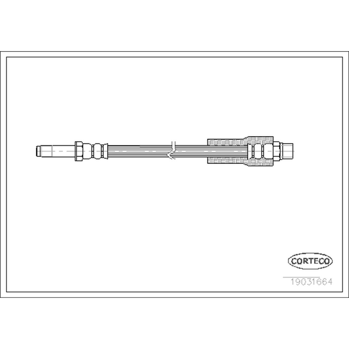 19031664 Brake Hose for 1995, 2001-2003 BMW 525i