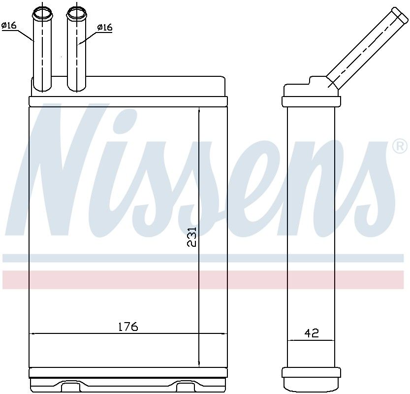 73642 Heater Core for 1991-1992 Volvo 740
