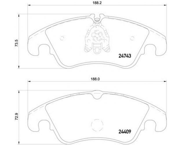 355013751 Disc Brake Pad Set for 2009-2016 Audi A4 Quattro - Front