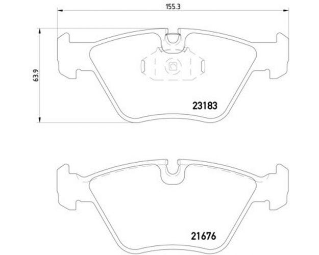 355009001 Disc Brake Pad Set for 2006-2008 BMW Z4 - Front