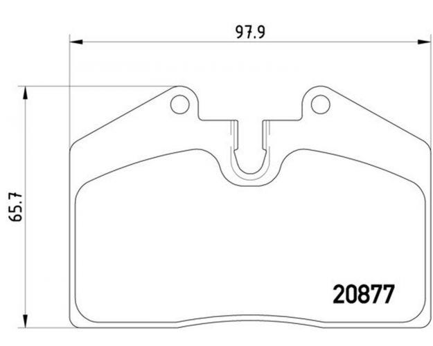 355006351 Disc Brake Pad Set for 1992-1993 Porsche 968 - Rear