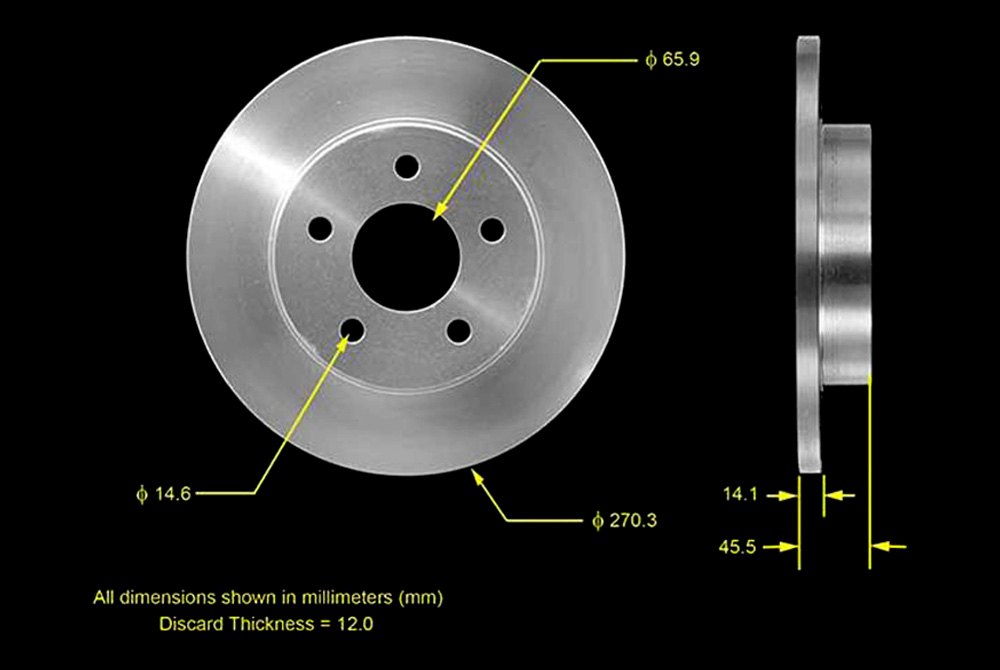 PRT5563 Rear Brake Rotor for 2004-2012 Chevrolet Malibu