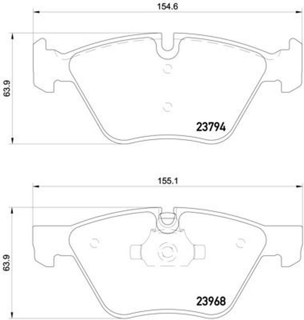 355011321 Brake Pad Set for 2006 BMW 330i