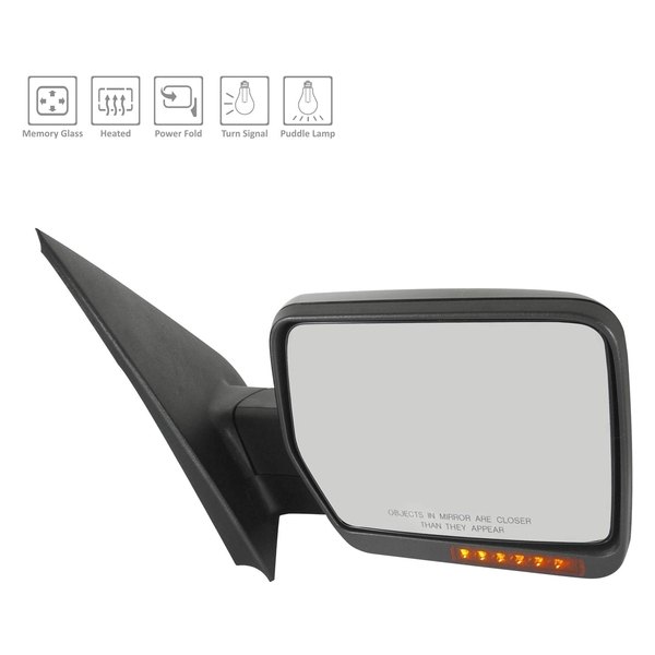 Picture of Collision A1FO373R Right Passenger Side Power View Mirror for 2007-2008 Ford F150