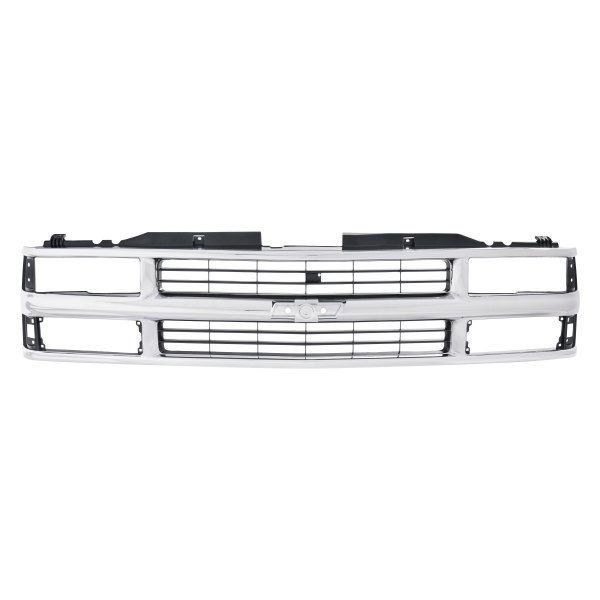 GM1200238 Chrome & Silver Front Bumper Grille for 1995-2000 Chevrolet Tahoe