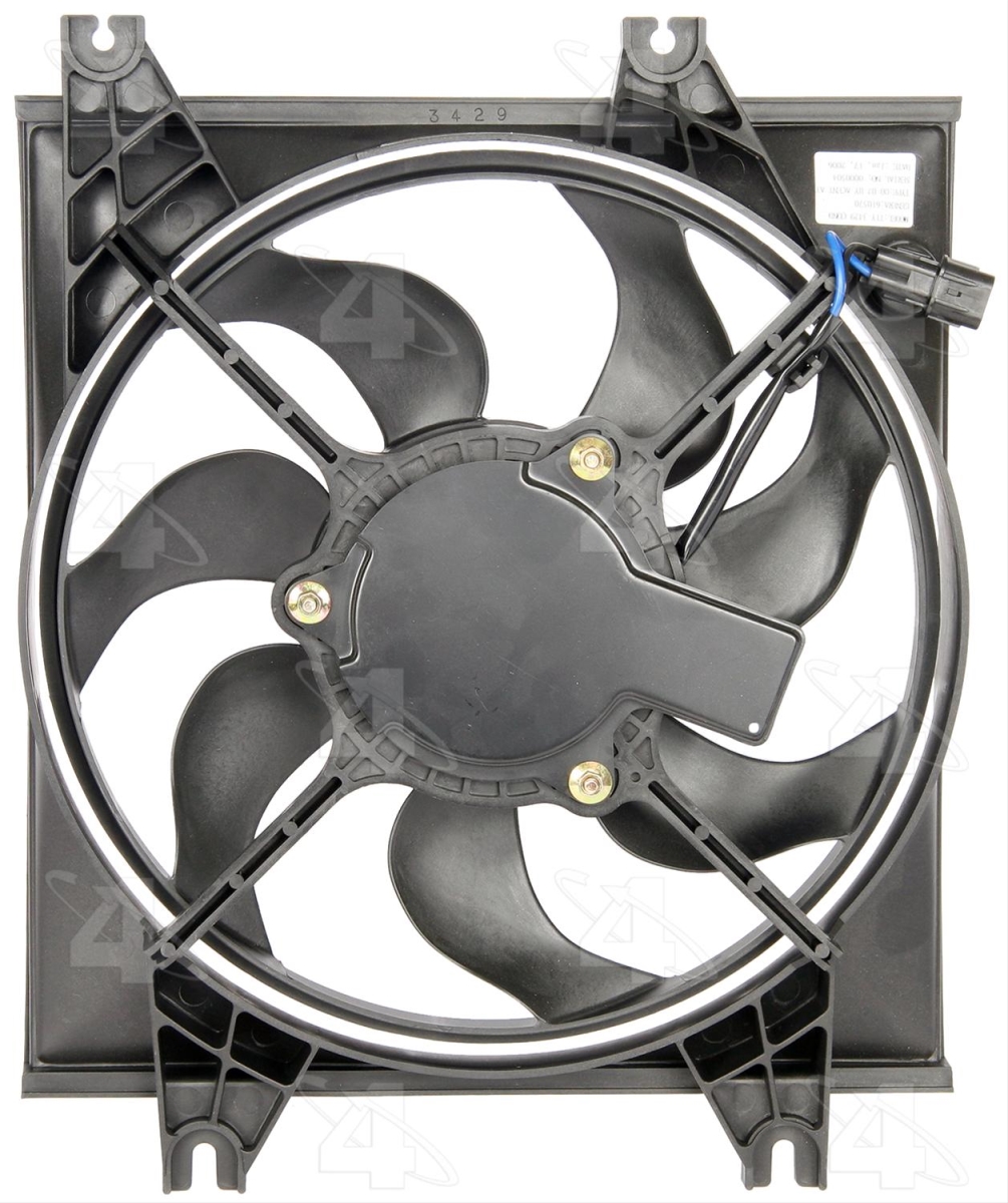 Four Seasons 75391 Condenser Fan Motor Assemblies for 2003-2004 Hyundai Accent Subbase