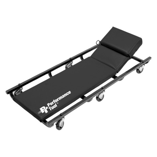 W85005 40 x 4 in. Black Creeper with Adjustable Headrest