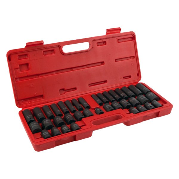 M796 0.5 & 0.7 in. Drive SAE & Metric 6-Point Standard & Deep Impact Socket Set