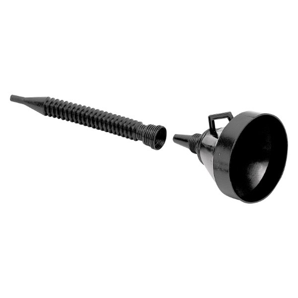 W227 6 in. Black Plastic Funnel with Handle & Flexible Spout