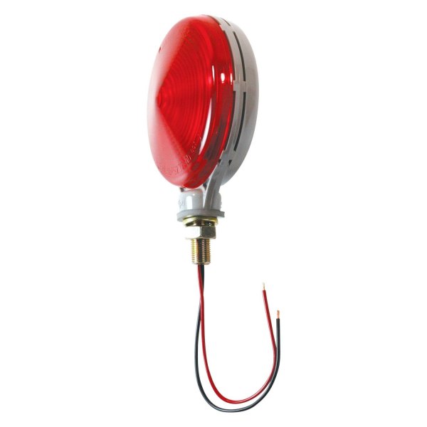 Double Contact Single-Face Stop Tail Turn Light, Red Polycarbonate Lens, 12V, Pedestal Mount (50642)