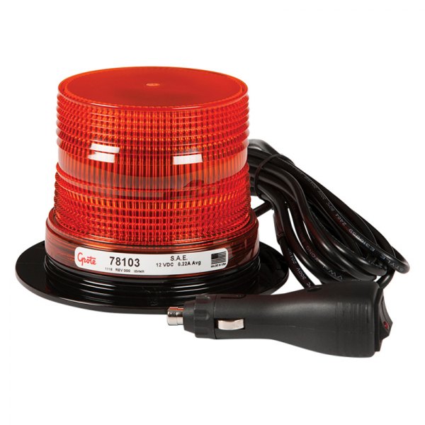 78103 6.7 in. Magnet Mount Medium Profile Class III Amber LED Beacon Warning Light