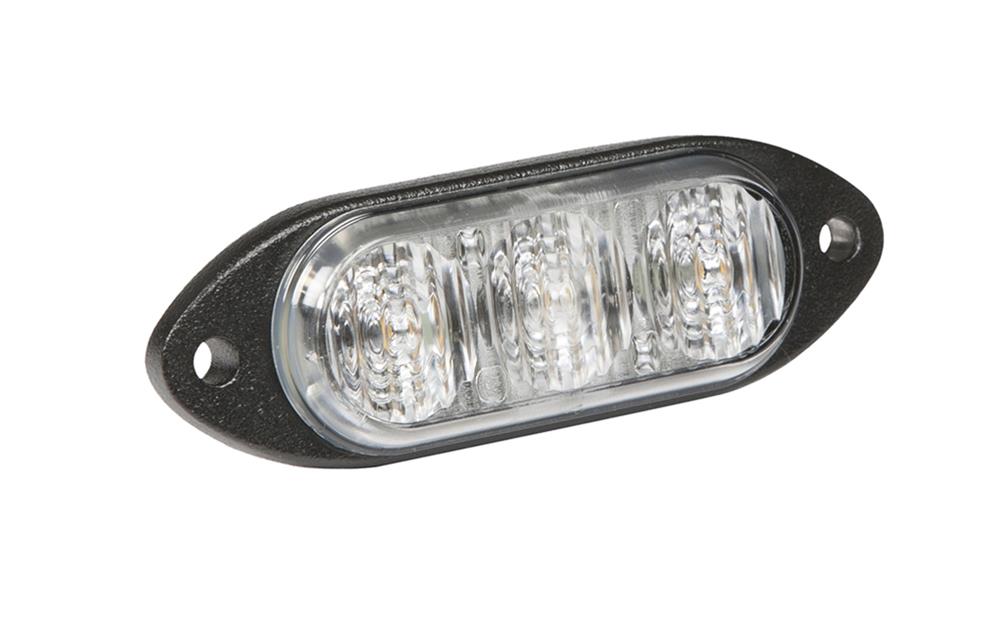78163-1 3.08 in. LED Amber Directional Warning Light, Clear -  GROTE