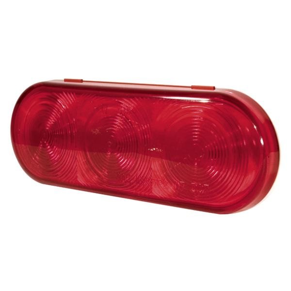 Stop/Turn/Tail Light,Oval,Red,6-1/2" L